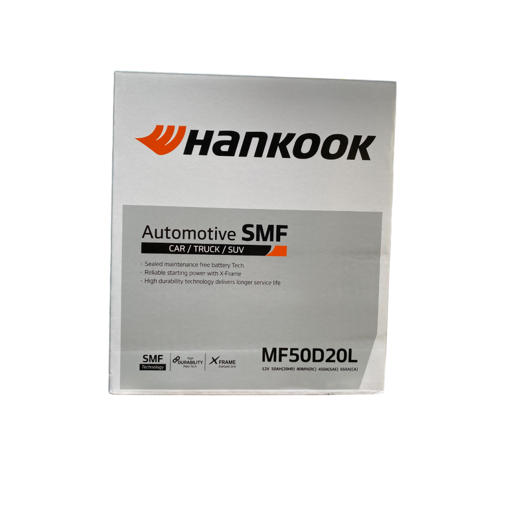 Batería Hankook 50 Amperes MF 50D20L CCA450 - NeoBaterías